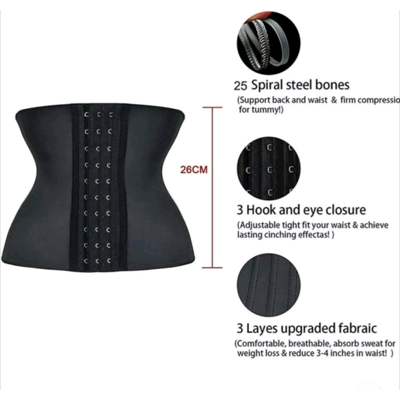 NEW Yianna Waist Trainer Underbust Latex Sport Girdle Corset XS - Picture 4 of 13